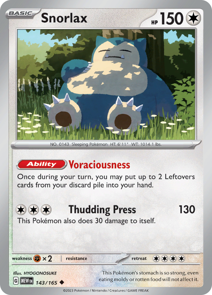 Snorlax (143/165) [Scarlet & Violet: 151] | Gear Gaming Fayetteville