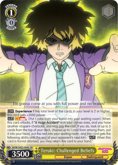 Teruki: Challenged Beliefs (SR) - [Mob Psycho 100] | Gear Gaming Fayetteville
