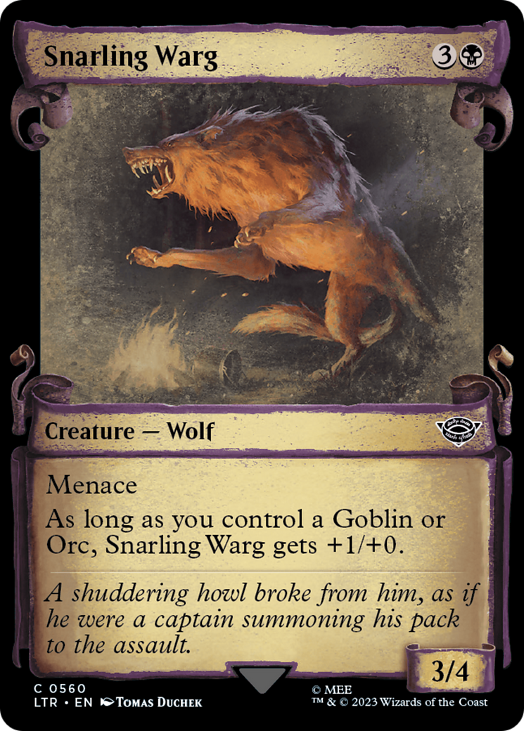 Snarling Warg [The Lord of the Rings: Tales of Middle-Earth Showcase Scrolls] | Gear Gaming Fayetteville