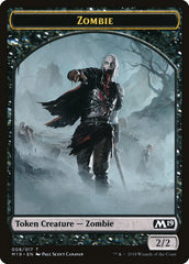 Knight // Zombie Double-Sided Token (Game Night) [Core Set 2019 Tokens] | Gear Gaming Fayetteville