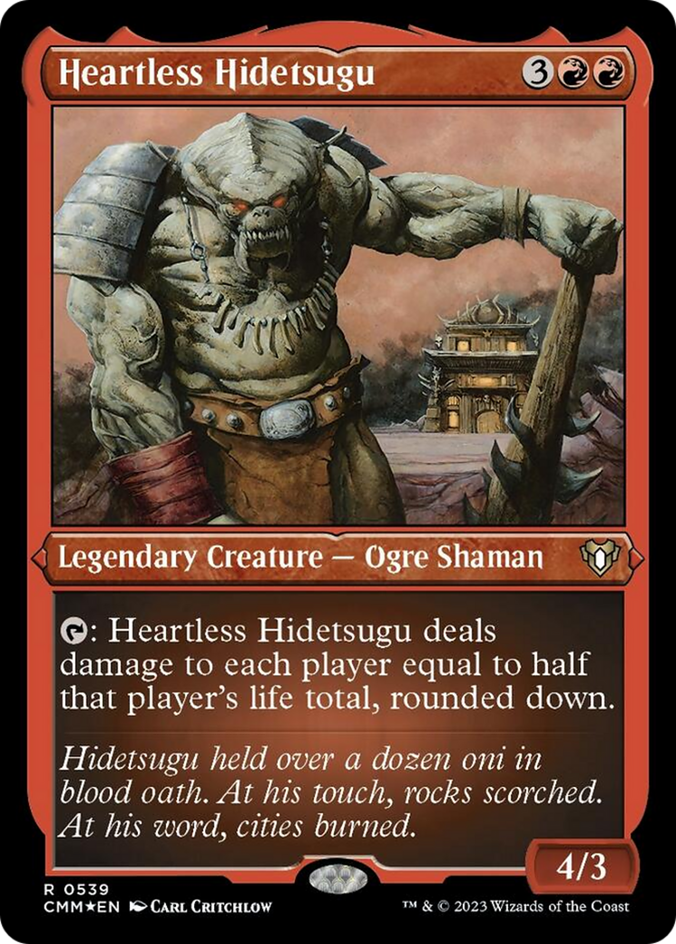 Heartless Hidetsugu (Foil Etched) [Commander Masters] | Gear Gaming Fayetteville