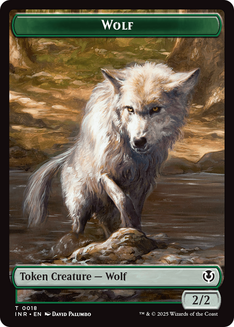 Wolf (0018) // Emblem - Arlinn, Embraces by the Moon Double-Sided Token [Innistrad Remastered Tokens] | Gear Gaming Fayetteville