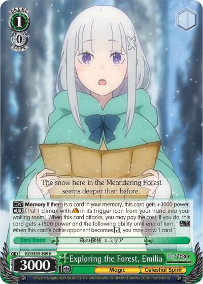 Exploring the Forest, Emilia (Parallel Foil) - [Re:ZERO: The Frozen Bond] | Gear Gaming Fayetteville