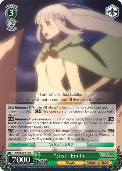 "Just" Emilia (Parallel Foil) - [Re:ZERO: The Frozen Bond] | Gear Gaming Fayetteville