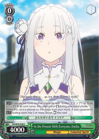 In the Present With Everyone, Emilia (Parallel Foil) - [Re:ZERO: The Frozen Bond] | Gear Gaming Fayetteville