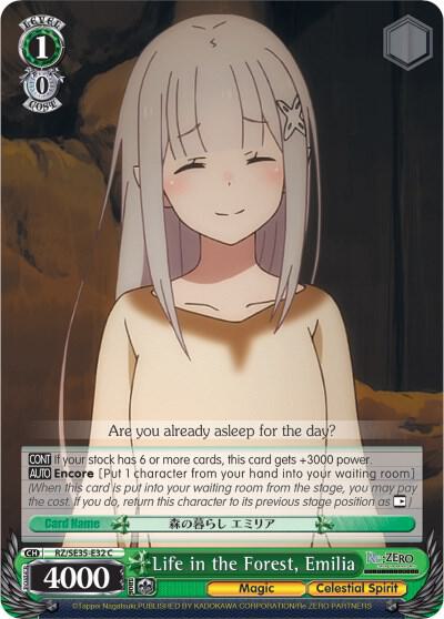 Life in the Forest, Emilia (Parallel Foil) - [Re:ZERO: The Frozen Bond] | Gear Gaming Fayetteville