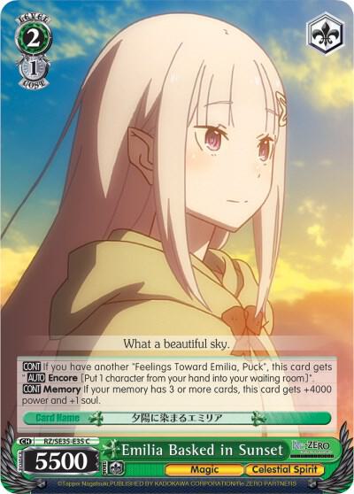 Emilia Basked in Sunset (Parallel Foil) - [Re:ZERO: The Frozen Bond] | Gear Gaming Fayetteville