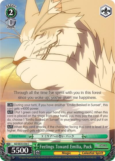 Feelings Toward Emilia, Puck (Parallel Foil) - [Re:ZERO: The Frozen Bond] | Gear Gaming Fayetteville