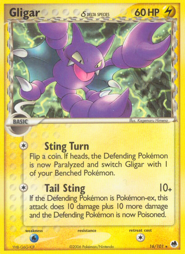 Gligar (16/101) (Delta Species) [EX: Dragon Frontiers] | Gear Gaming Fayetteville