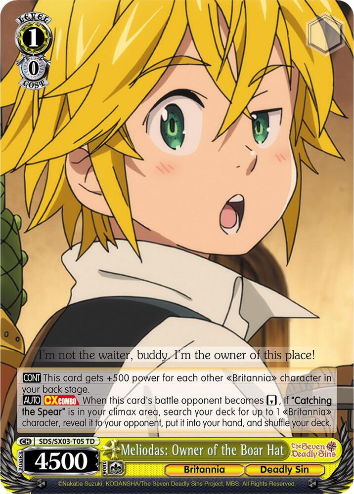 Meliodas: Owner of the Boar Hat - [The Seven Deadly Sins] | Gear Gaming Fayetteville