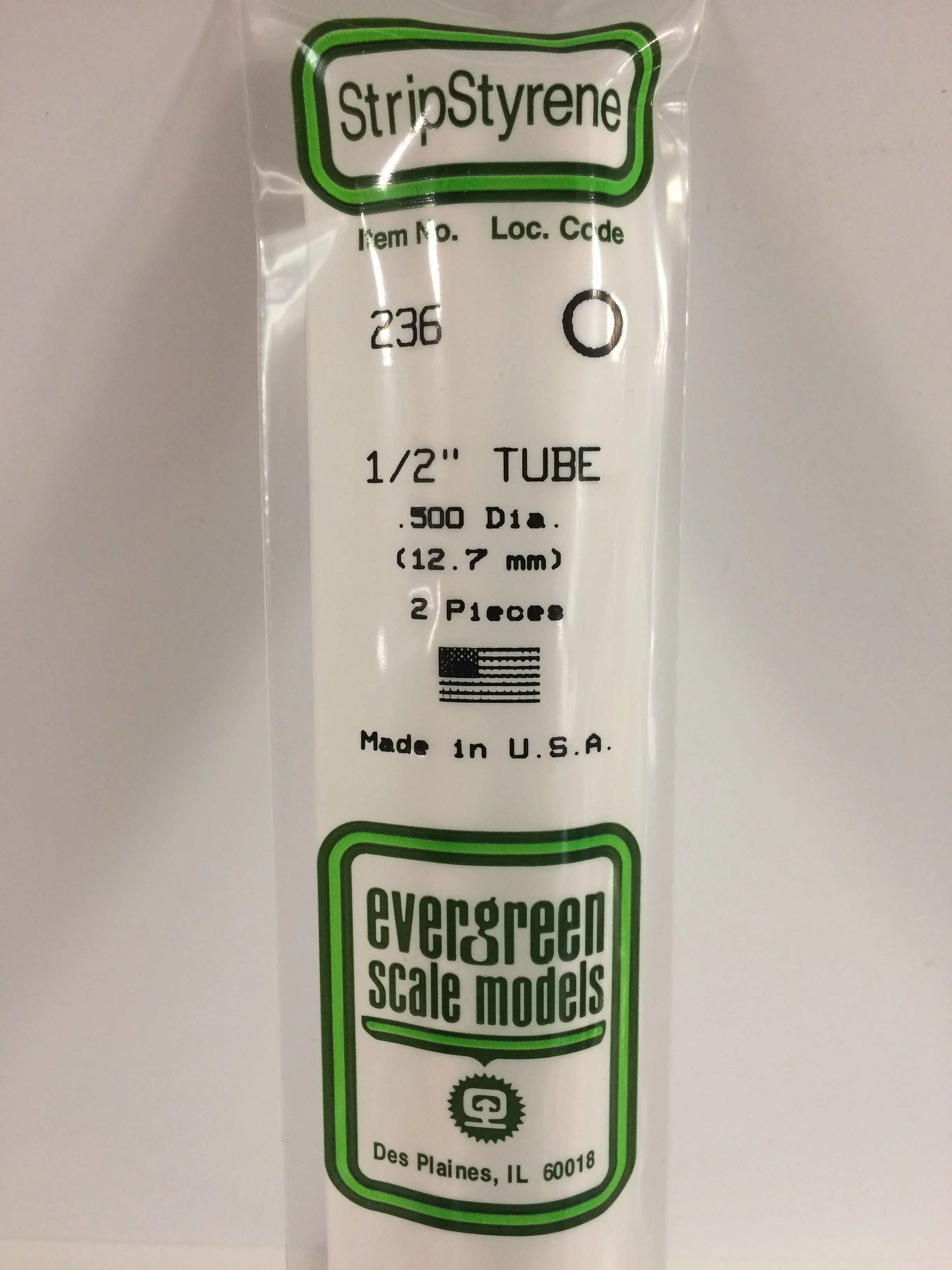 236 - .500" (12.7mm) OD WHITE POLYSTYRENE TUBING | Gear Gaming Fayetteville