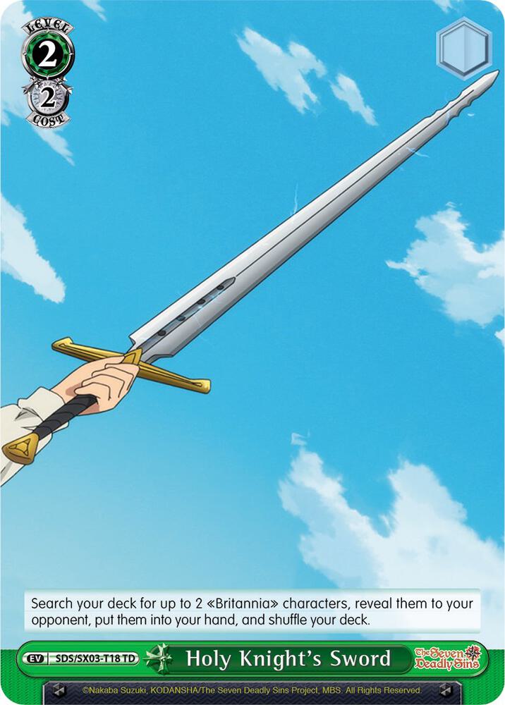 Holy Knight's Sword - [The Seven Deadly Sins] | Gear Gaming Fayetteville