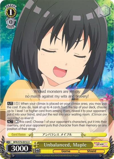 Unbalanced, Maple - [BOFURI: I Don't Want to Get Hurt, so I'll Max Out My Defense] | Gear Gaming Fayetteville