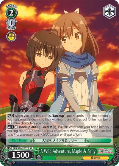 A Wild Adventure, Maple & Sally (SR) - [BOFURI: I Don't Want to Get Hurt, so I'll Max Out My Defense] | Gear Gaming Fayetteville