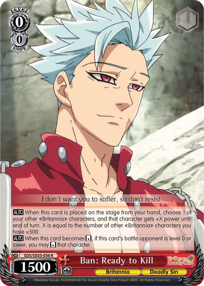 Ban: Ready to Kill - [The Seven Deadly Sins] | Gear Gaming Fayetteville