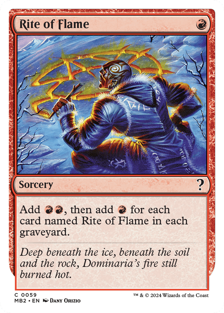 Rite of Flame (White Border) [Mystery Booster 2] | Gear Gaming Fayetteville