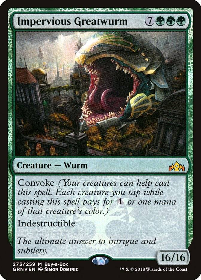 Impervious Greatwurm (Buy-A-Box) [Guilds of Ravnica] | Gear Gaming Fayetteville