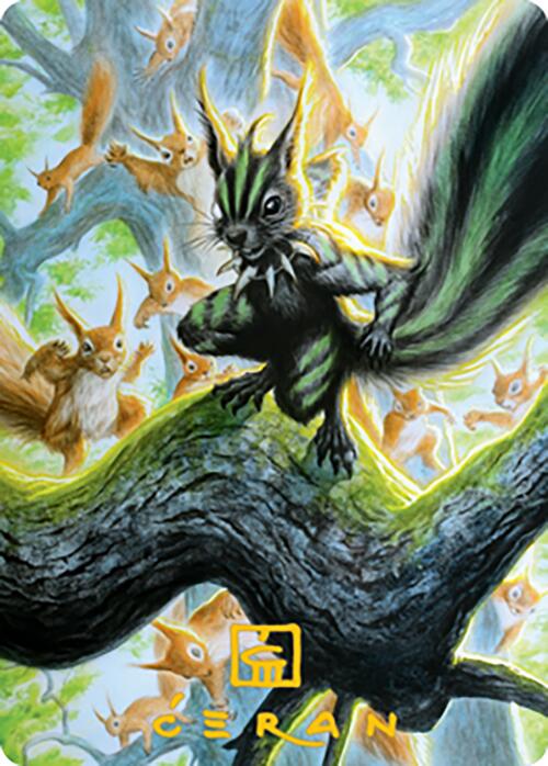 Chatterfang, Squirrel General Art Card (67) (Gold-Stamped Signature) [Modern Horizons 2 Art Series] | Gear Gaming Fayetteville