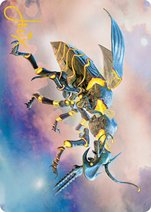 Zabaz, the Glimmerwasp Art Card (Gold-Stamped Signature) [Modern Horizons 2 Art Series] | Gear Gaming Fayetteville