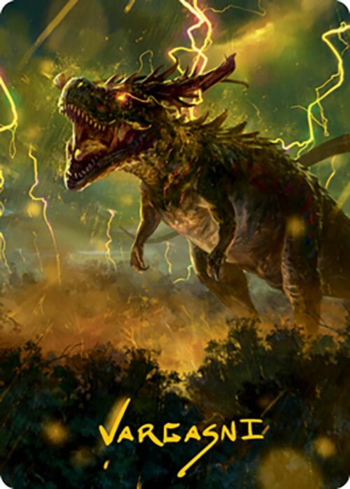 Thrasta, Tempest's Roar Art Card (42) (Gold-Stamped Signature) [Modern Horizons 2 Art Series] | Gear Gaming Fayetteville