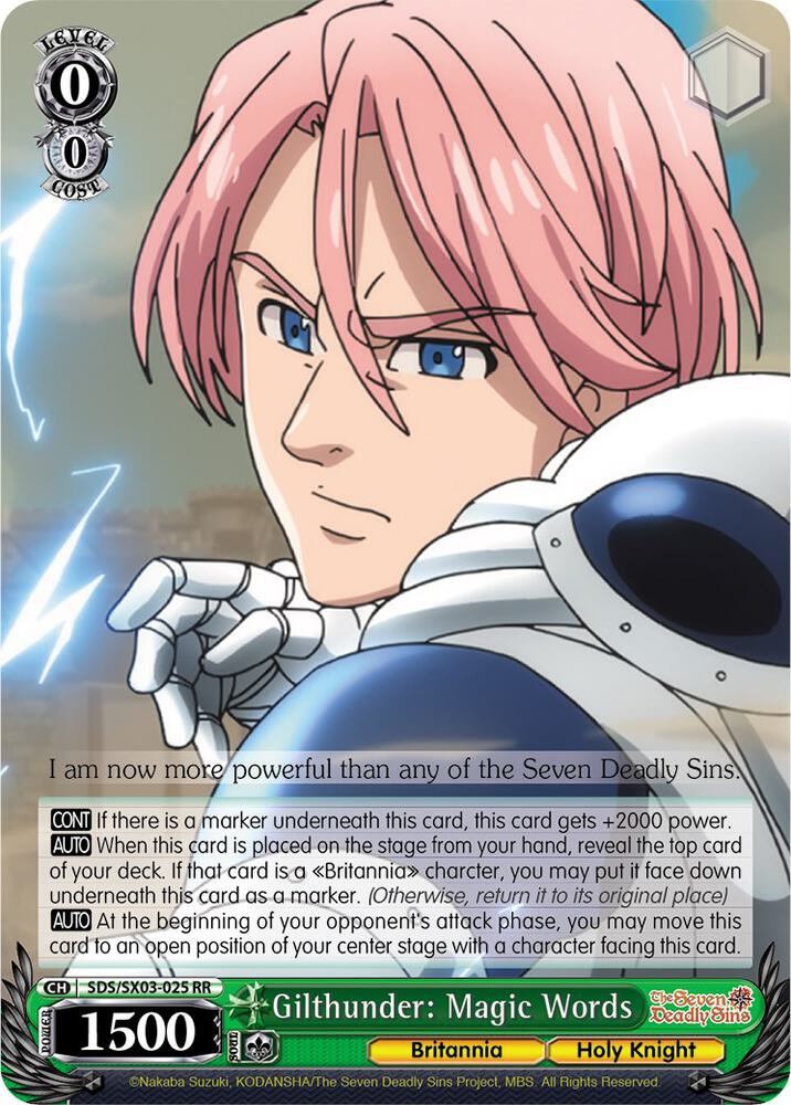 Gilthunder: Magic Words - [The Seven Deadly Sins] | Gear Gaming Fayetteville