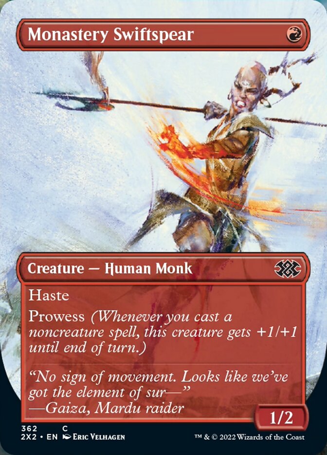 Monastery Swiftspear (Borderless Alternate Art) [Double Masters 2022] | Gear Gaming Fayetteville