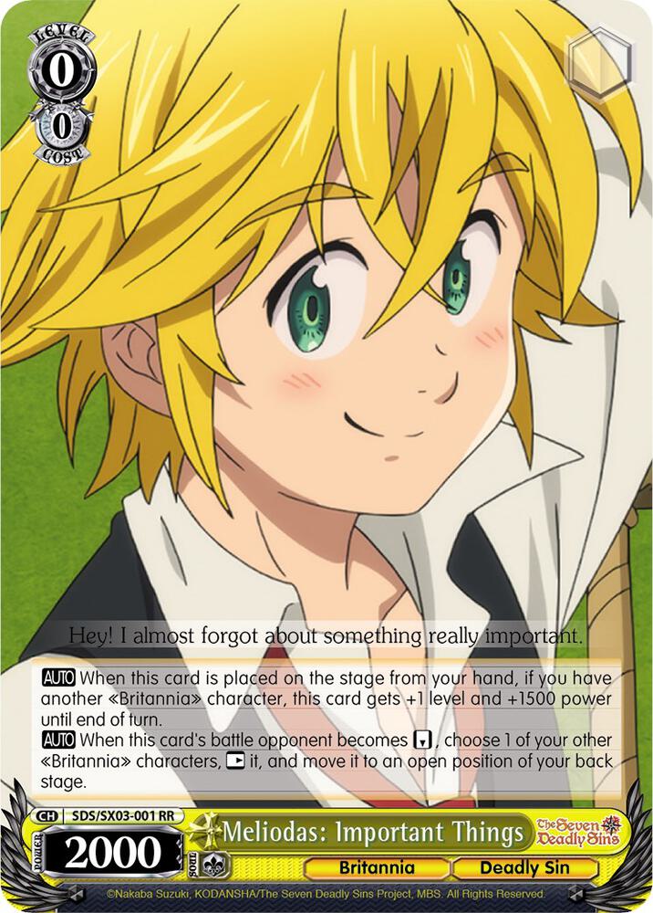 Meliodas: Important Things - [The Seven Deadly Sins] | Gear Gaming Fayetteville