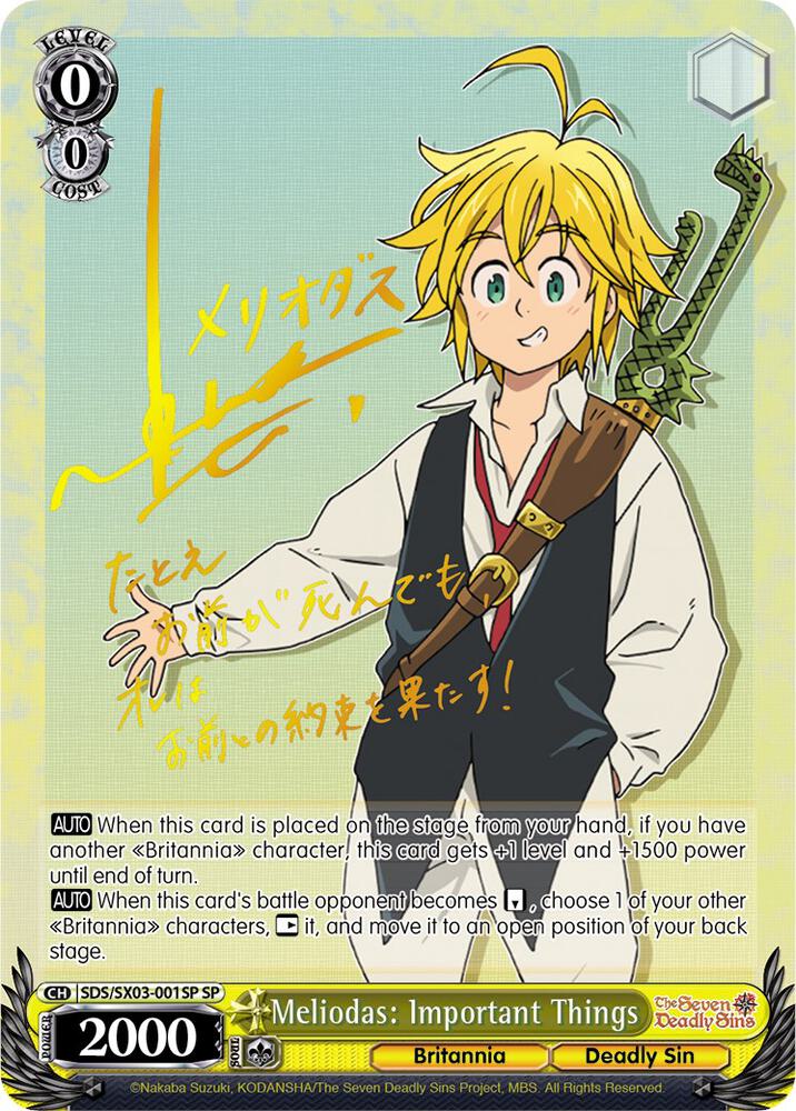 Meliodas: Important Things (SP) - [The Seven Deadly Sins] | Gear Gaming Fayetteville