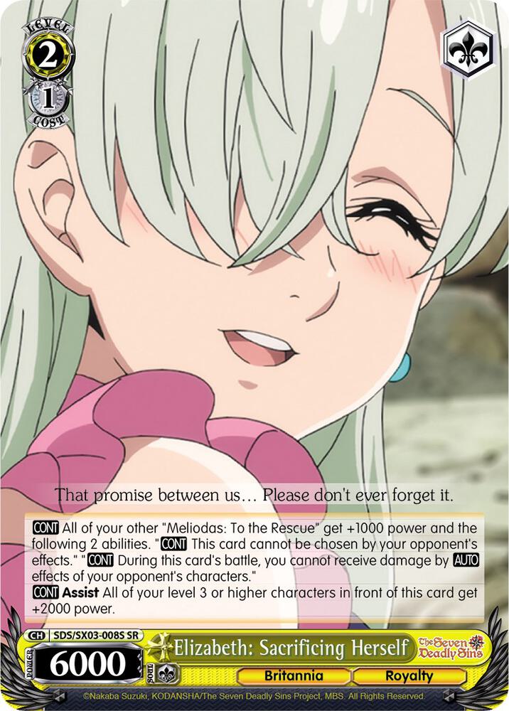 Elizabeth: Sacrificing Herself (SR) - [The Seven Deadly Sins] | Gear Gaming Fayetteville