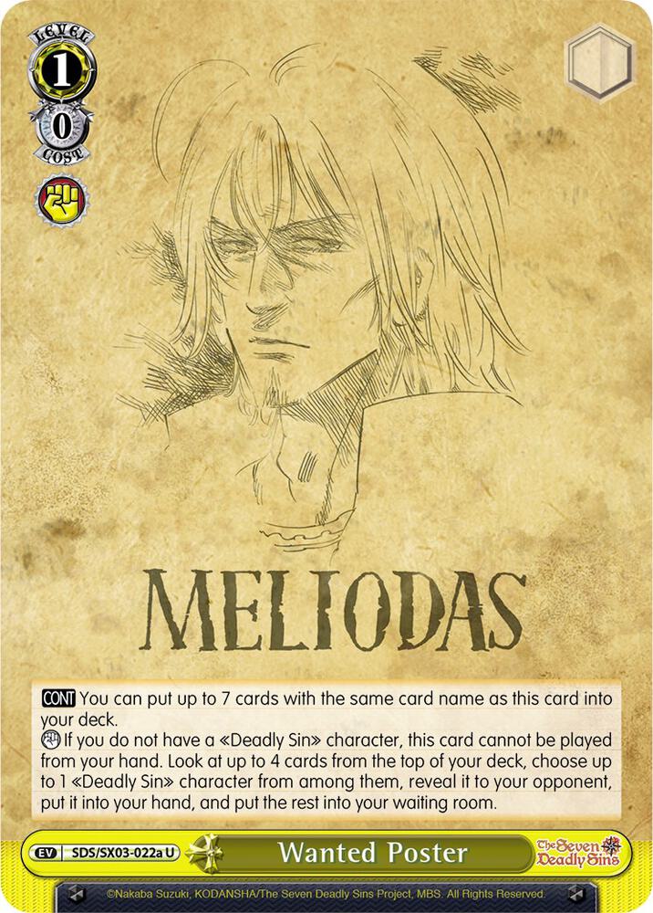 Wanted Poster (A) - [The Seven Deadly Sins] | Gear Gaming Fayetteville