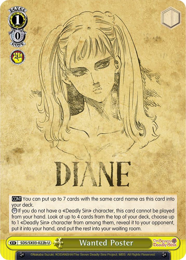 Wanted Poster (B) - [The Seven Deadly Sins] | Gear Gaming Fayetteville
