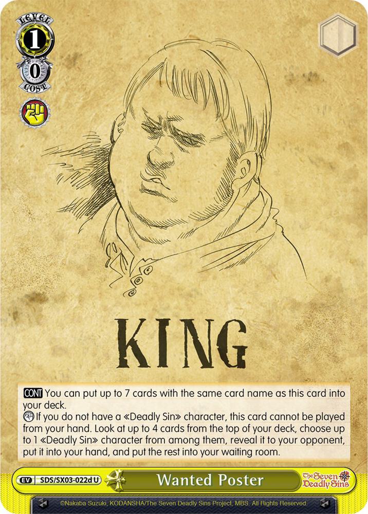 Wanted Poster (D) - [The Seven Deadly Sins] | Gear Gaming Fayetteville