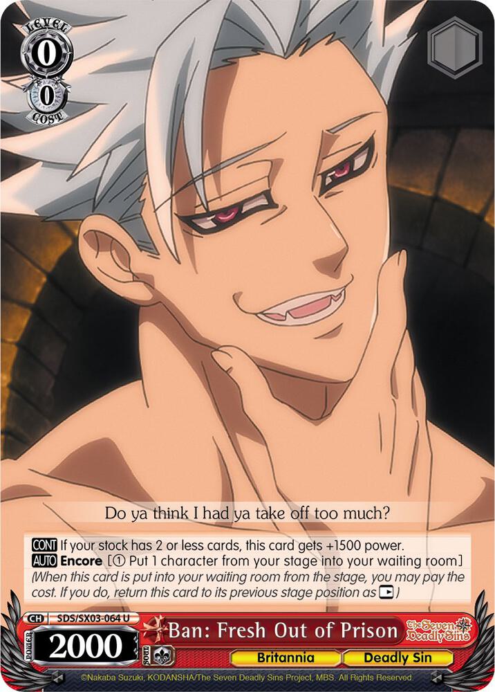 Ban: Fresh Out of Prison - [The Seven Deadly Sins] | Gear Gaming Fayetteville