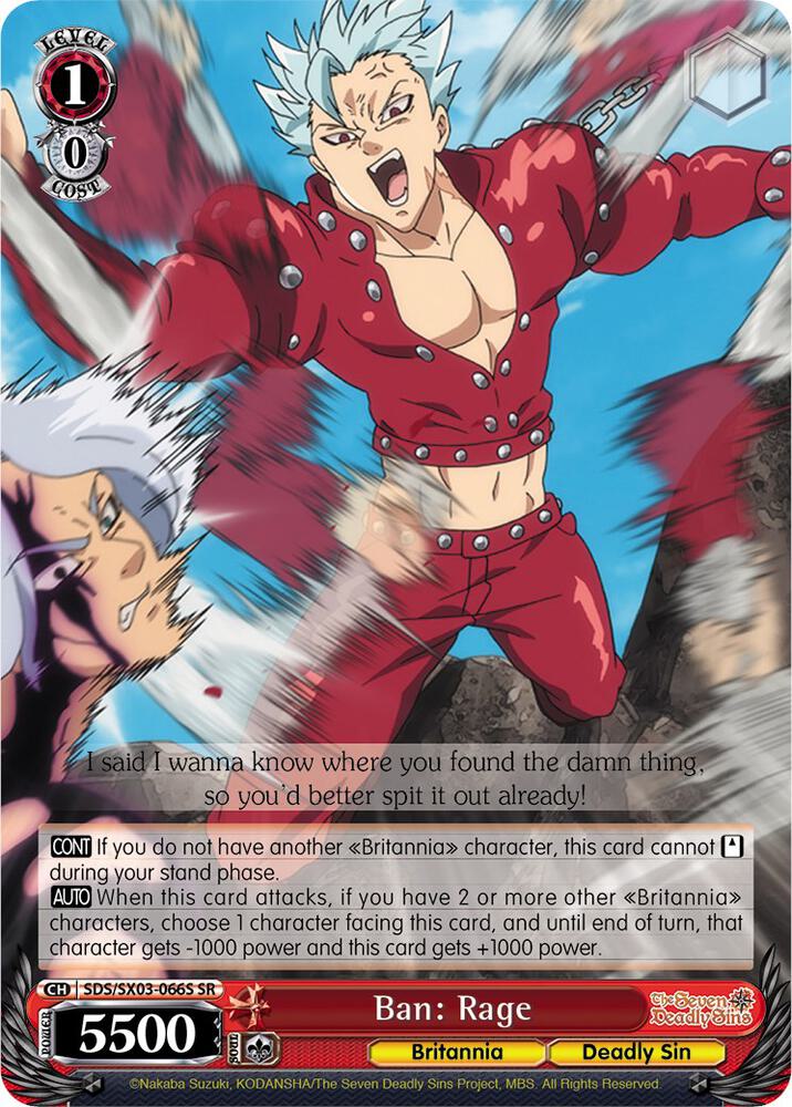 Ban: Rage (SR) - [The Seven Deadly Sins] | Gear Gaming Fayetteville