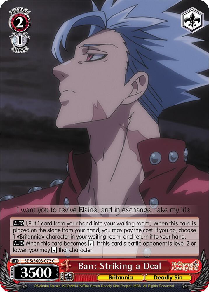 Ban: Striking a Deal - [The Seven Deadly Sins] | Gear Gaming Fayetteville
