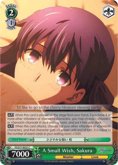 A Small Wish, Sakura - [Fate/stay night [Heaven’s Feel] Vol.2] | Gear Gaming Fayetteville