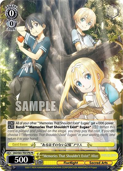 "Memories That Shouldn't Exist" Alice (Alternate Art Promo) - [Sword Art Online -Alicization-] | Gear Gaming Fayetteville