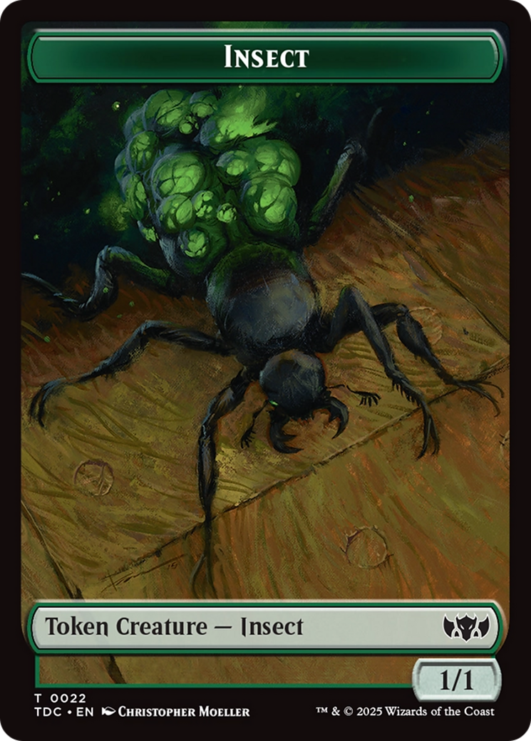 Insect (0022) // Plant Double-Sided Token [Tarkir: Dragonstorm Commander Tokens] | Gear Gaming Fayetteville