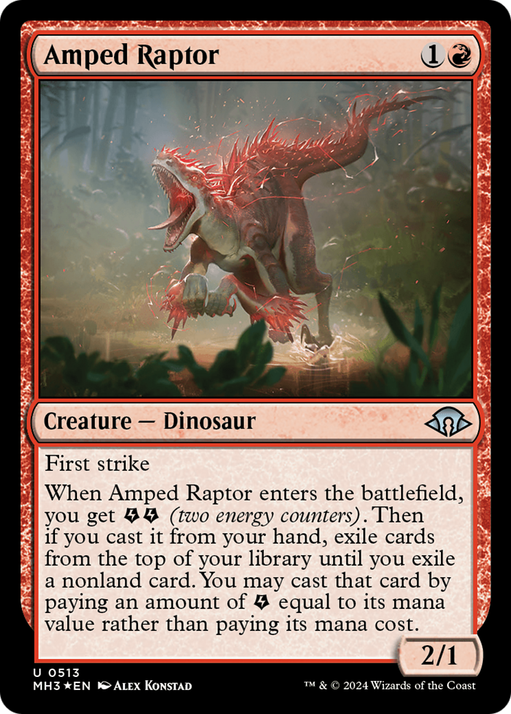 Amped Raptor (Ripple Foil) [Modern Horizons 3] | Gear Gaming Fayetteville