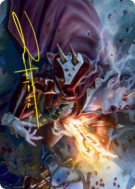 Flame-Blessed Bolt Art Card (Gold-Stamped Signature) [Innistrad: Crimson Vow Art Series] | Gear Gaming Fayetteville