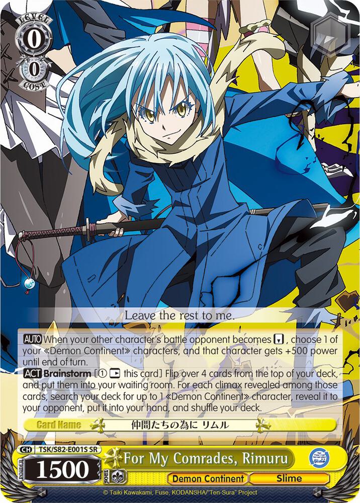 For My Comrades, Rimuru (SR) - [That Time I Got Reincarnated as a Slime Vol.2] | Gear Gaming Fayetteville