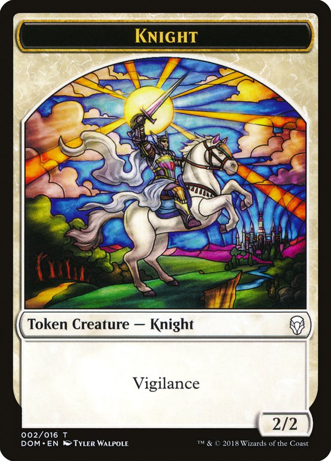 Knight Token (002/016) [Dominaria Tokens] | Gear Gaming Fayetteville