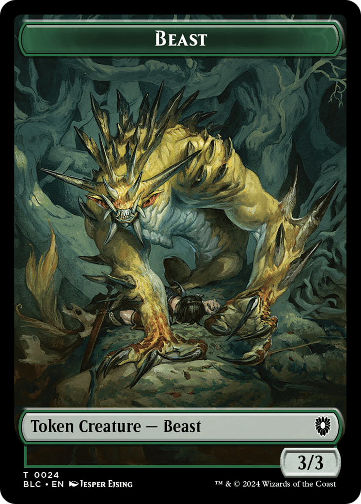 Beast (024) // Treasure Double-Sided Token [Bloomburrow Commander Tokens] | Gear Gaming Fayetteville