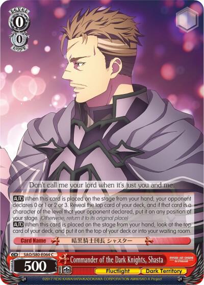 Commander of the Dark Knights, Shasta - [Sword Art Online -Alicization- Vol.2] | Gear Gaming Fayetteville