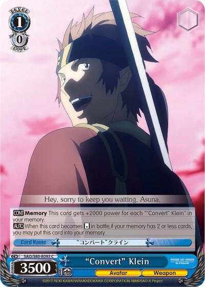 "Convert" Klein - [Sword Art Online -Alicization- Vol.2] | Gear Gaming Fayetteville