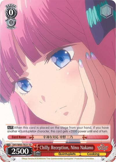 Chilly Reception, Nino Nakano - [The Quintessential Quintuplets] | Gear Gaming Fayetteville