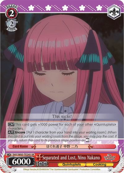Separated and Lost, Nino Nakano (SR) - [The Quintessential Quintuplets] | Gear Gaming Fayetteville