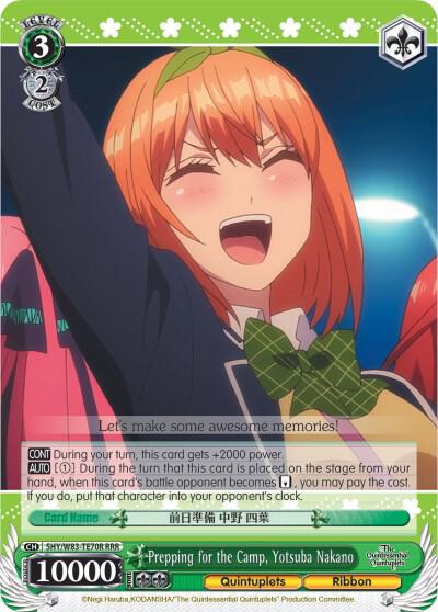 Prepping for the Camp, Yotsuba Nakano (RRR) - [The Quintessential Quintuplets] | Gear Gaming Fayetteville
