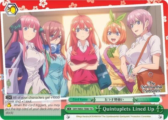 Quintuplets Lined Up (Green) - 5HY/W83-TE80 - [The Quintessential Quintuplets] | Gear Gaming Fayetteville