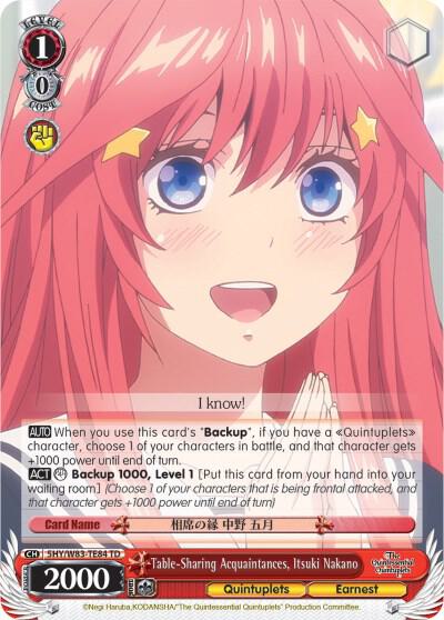 Table-Sharing Acquaintances, Itsuki Nakano - [The Quintessential Quintuplets] | Gear Gaming Fayetteville